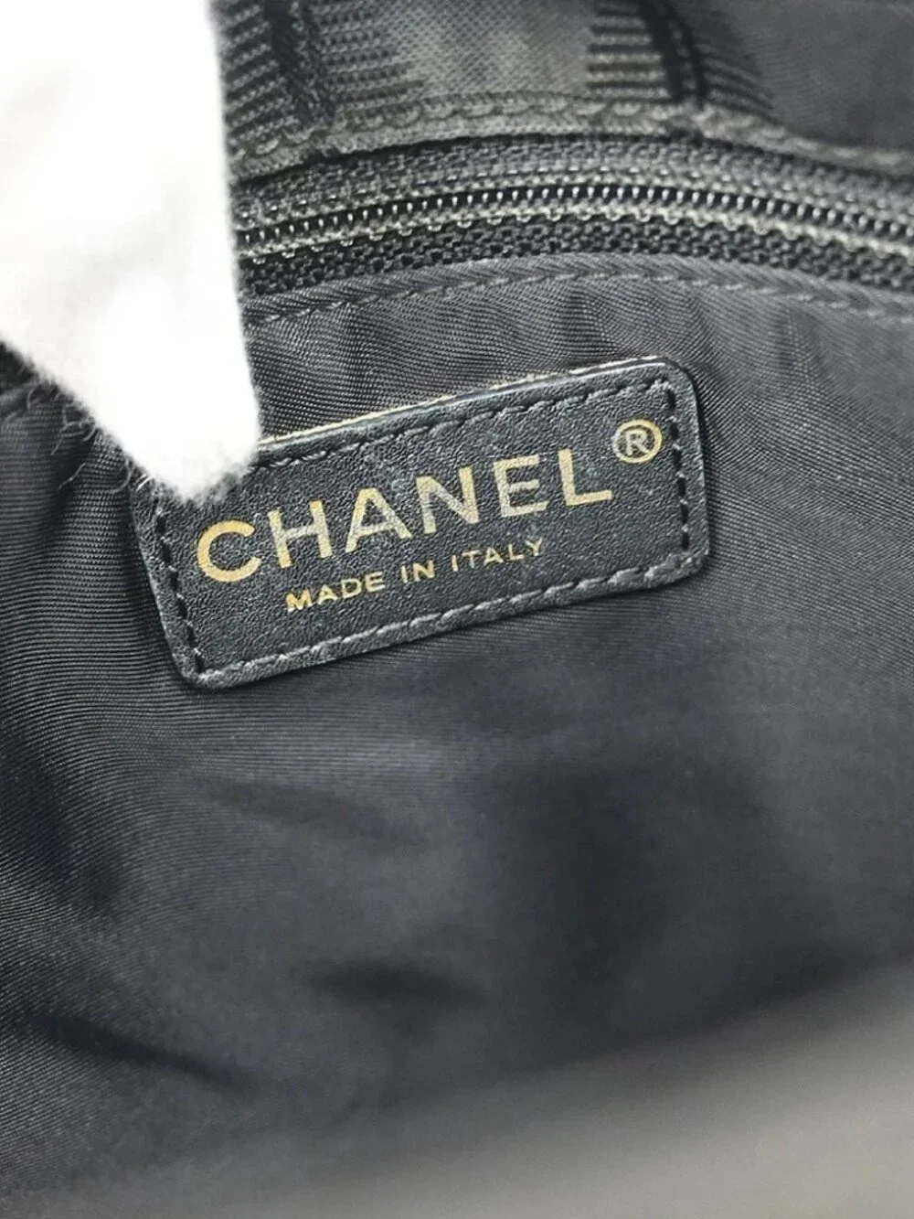 Chanel Black Jacquard Nylon Travel Line Shoulder Bag